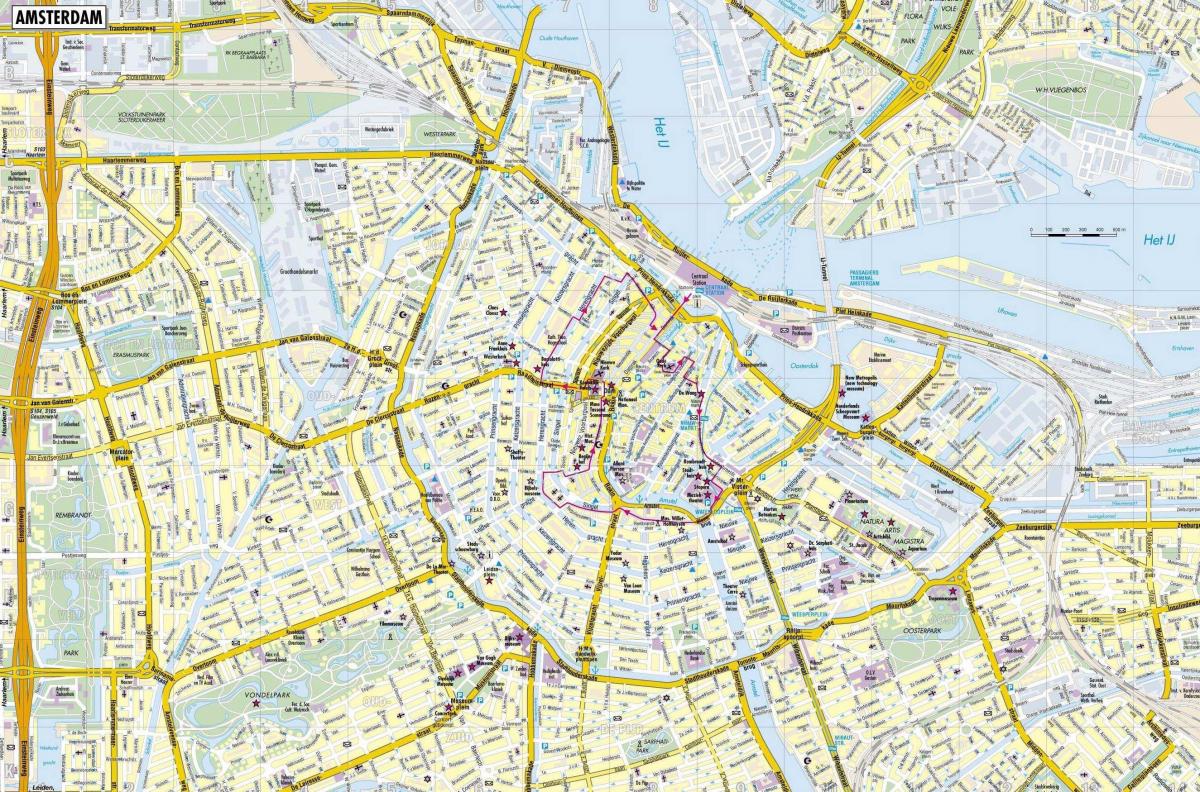 cidade de Amesterdão mapa