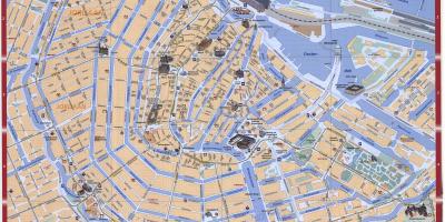 Mapa do centro da cidade de Amesterdão