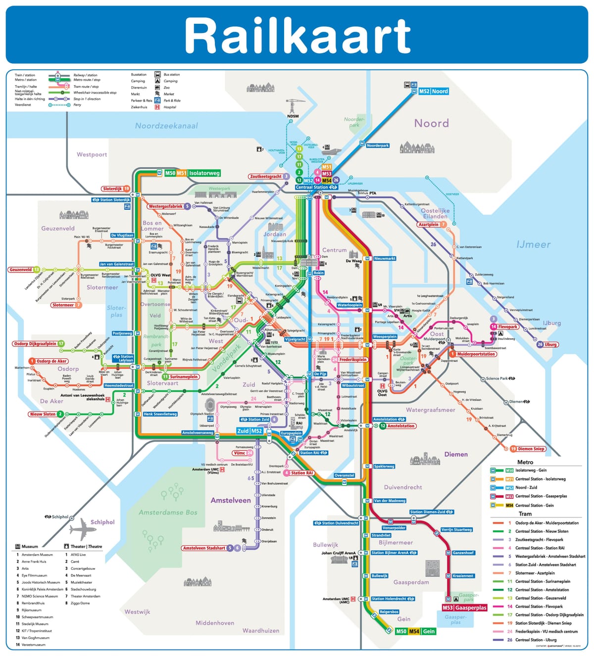 Amesterdão light rail mapa