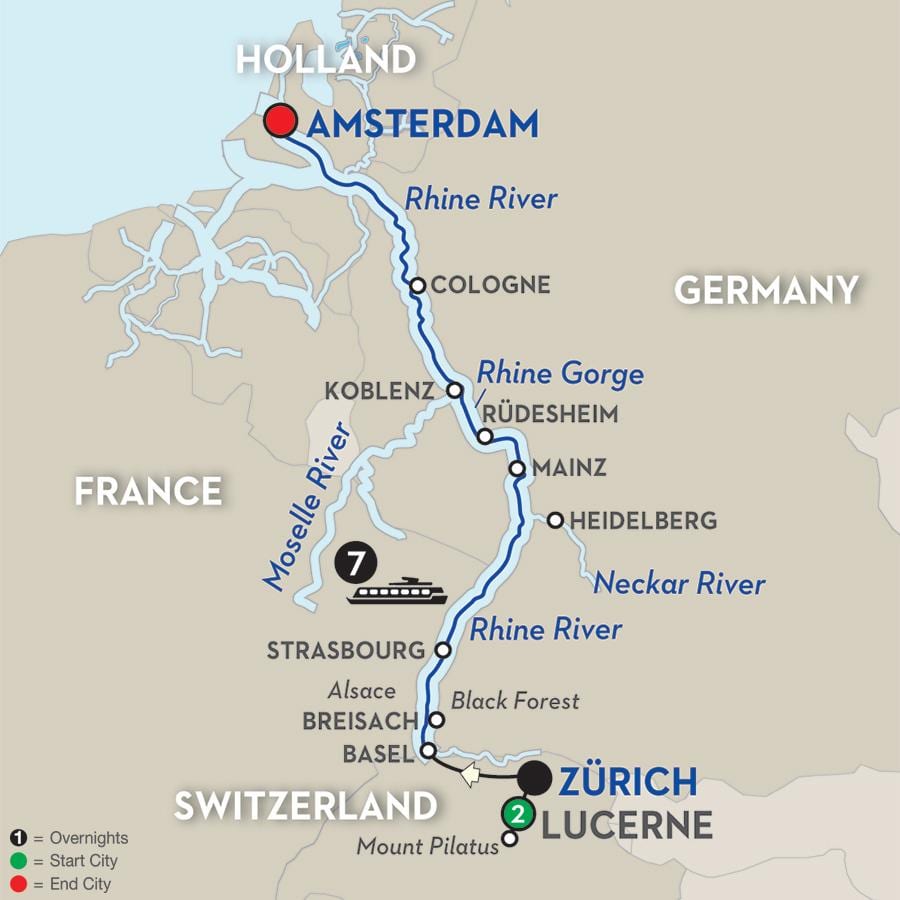 mapa de Amsterdão rios