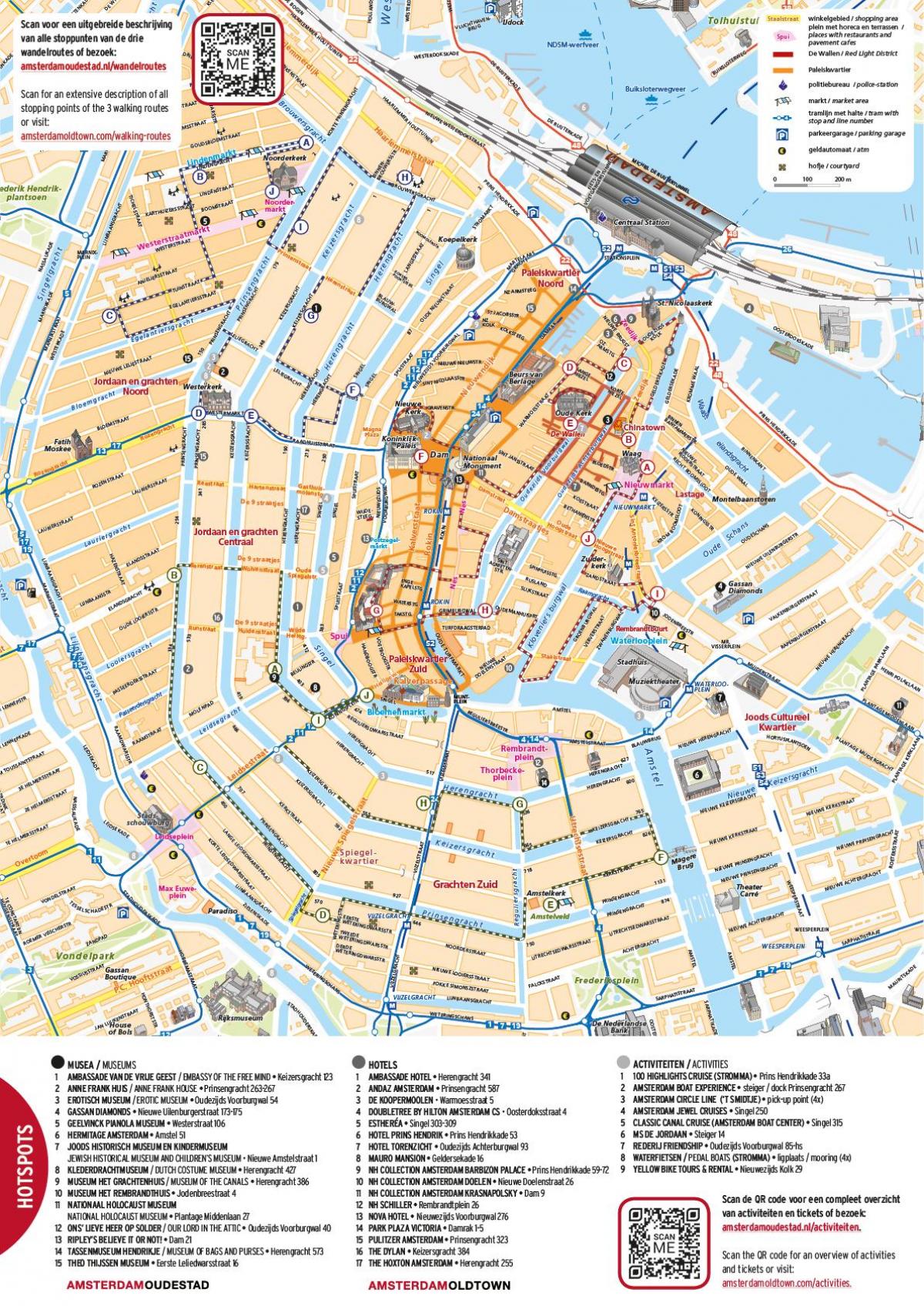 mapa de Amsterdam centrum