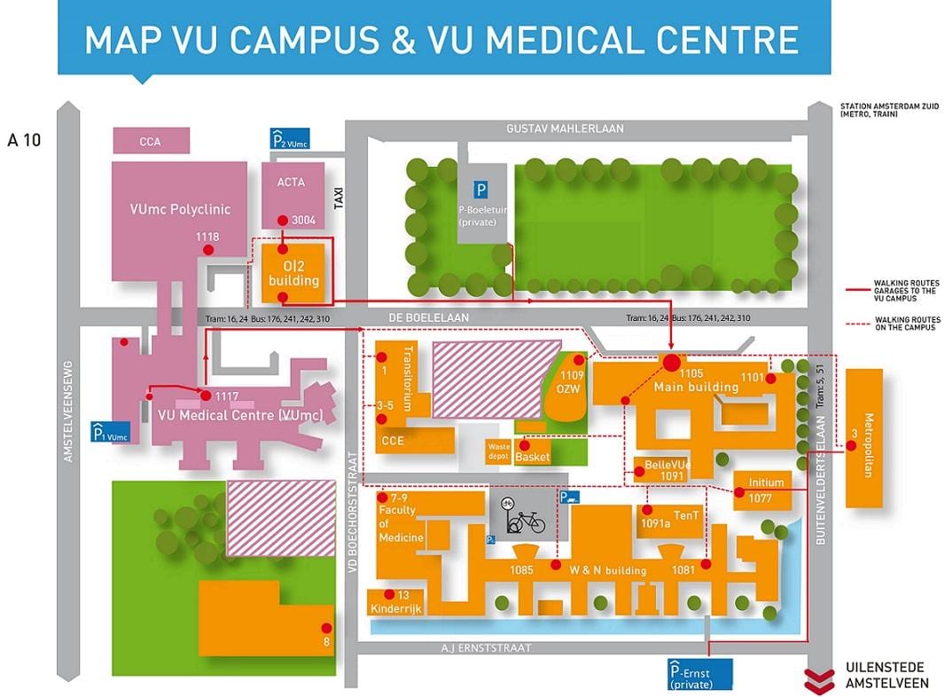 mapa da vu de Amsterdã