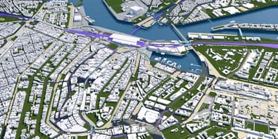 Mapa de Amsterdão 3d