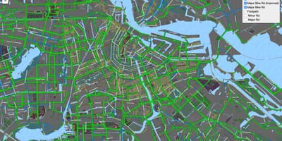 Amesterdão mapa de ciclo