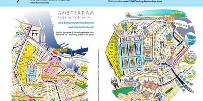Amesterdão rua comercial mapa