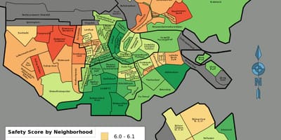 Mapa de Amsterdão segurança