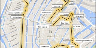 Amesterdão, a uma curta turnê mapa