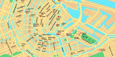 Áreas de Amesterdão mapa