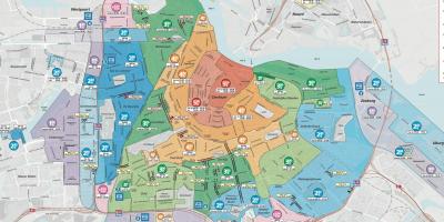 Estacionamento mapa de Amsterdão