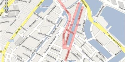 Mapa de chinatown, em Amesterdão