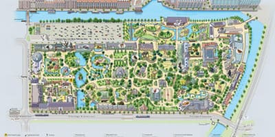 Mapa do jardim zoológico de Amesterdão