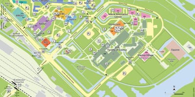 Mapa do parque de ciência Amesterdão
