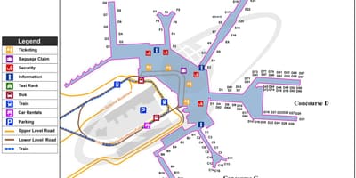 Mapa do aeroporto de schiphol portões