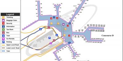 Mapa do aeroporto de schiphol portões