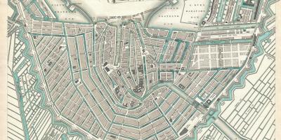 Mapa do vintage Amesterdão